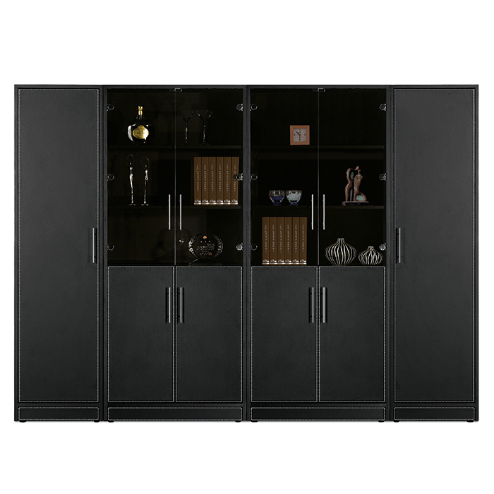 가죽 반유리장 세트