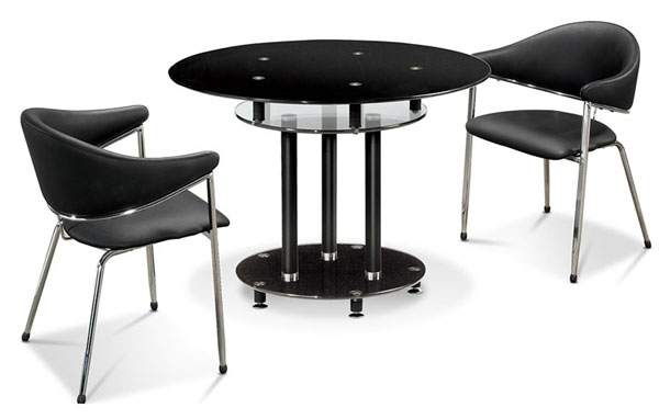 GST 유리원탁(블랙)