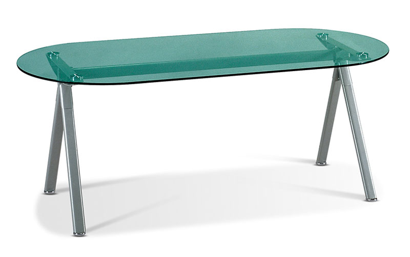 GST-601 그린 유리회탁(타원,실버하부)