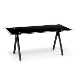 블랙 유리 회의용 사각탁자