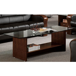 목재 소파탁자 (그린유리)