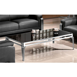 블랙 유리 소파탁자 (스텐)