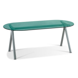GST-601 그린 유리회탁(타원,실버하부)