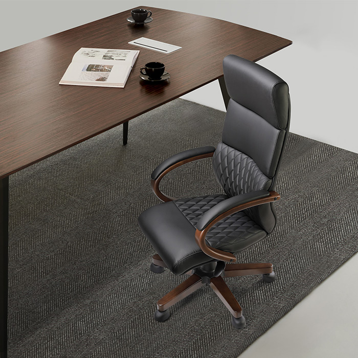 세렌 우드 체어 (고급인조가죽)