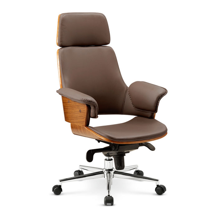 포르쉐 우드 체어 大 (고급인조가죽)