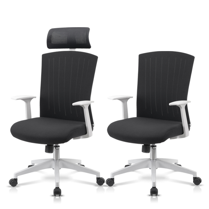 나이트 체어 화이트 프레임 (메쉬)