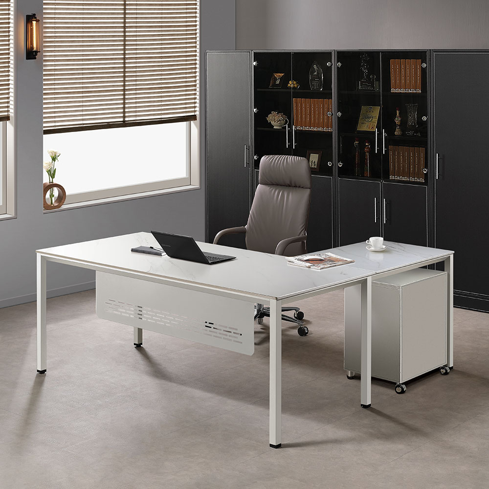 르미앙 세라믹 마블 화이트 책상