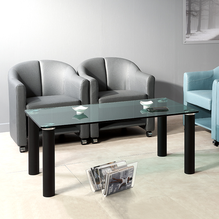 그린 유리 소파 탁자