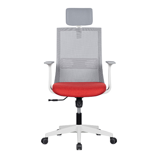 m19 메쉬 의자 (화이트 프레임 / 팔걸이 고정)