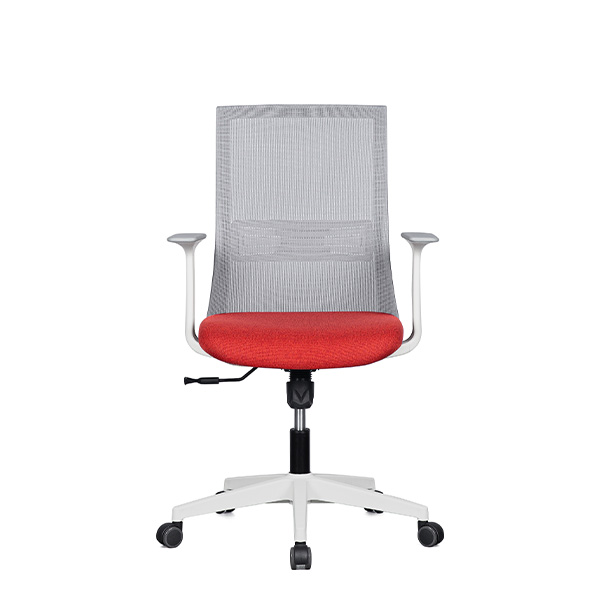 m19 메쉬 의자 (화이트 프레임 / 팔걸이 고정)