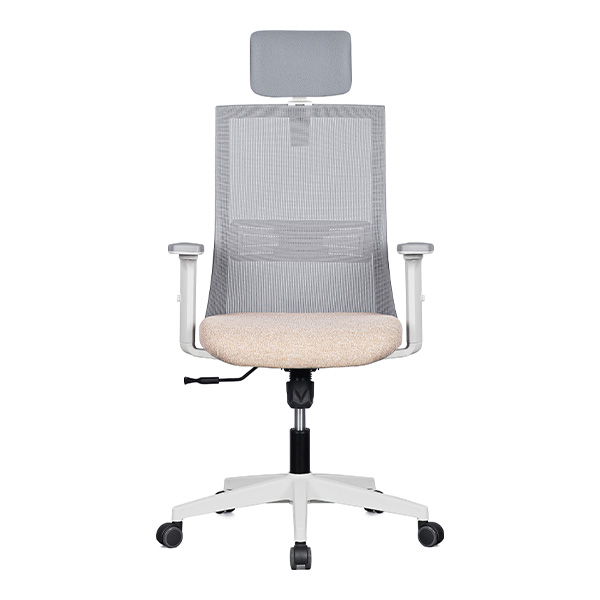 m19 메쉬 의자 (화이트 프레임 / 팔걸이 조절)