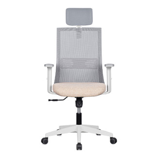 m19 메쉬 의자 (화이트 프레임 / 팔걸이 조절)