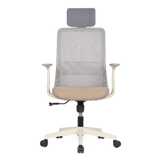 m18 메쉬 의자 (화이트 프레임 / 팔걸이 고정)