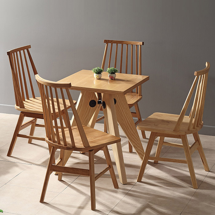 크립 원목 회전 의자