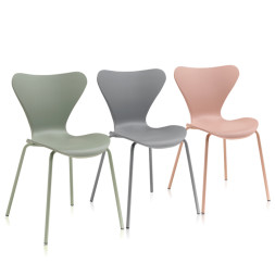 위즈덤 플라스틱 철제 의자