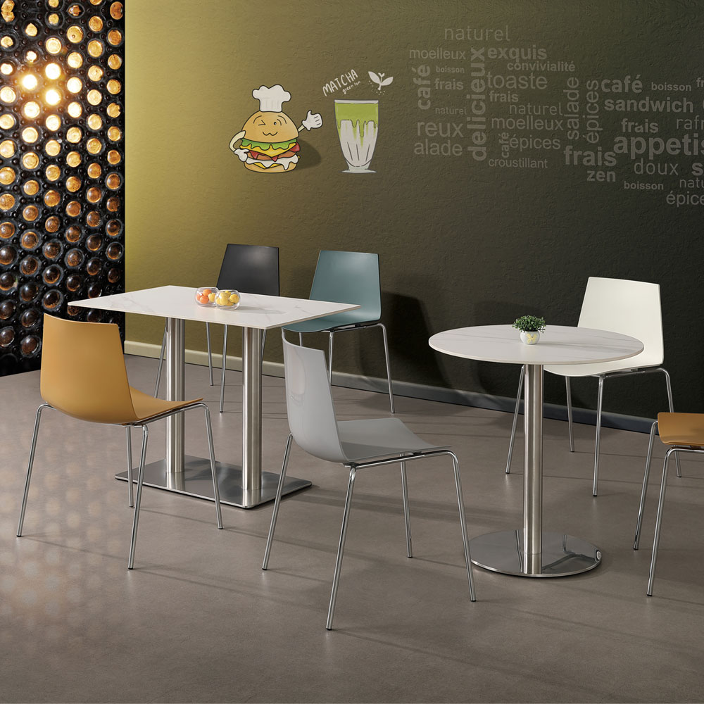 글리스 플라스틱 철제 의자