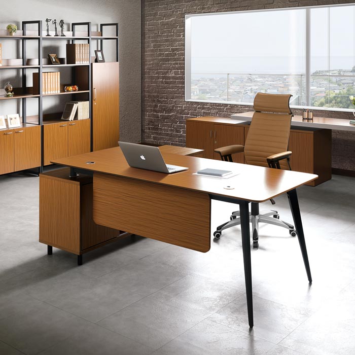 티크 마이스터 원톤 일자형 데스크