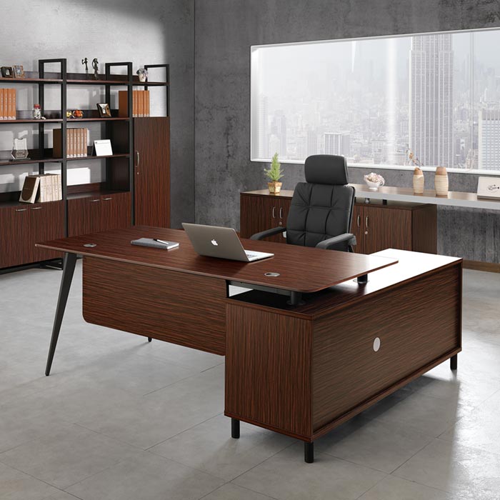 흑단 마이스터 원톤 일자형 데스크