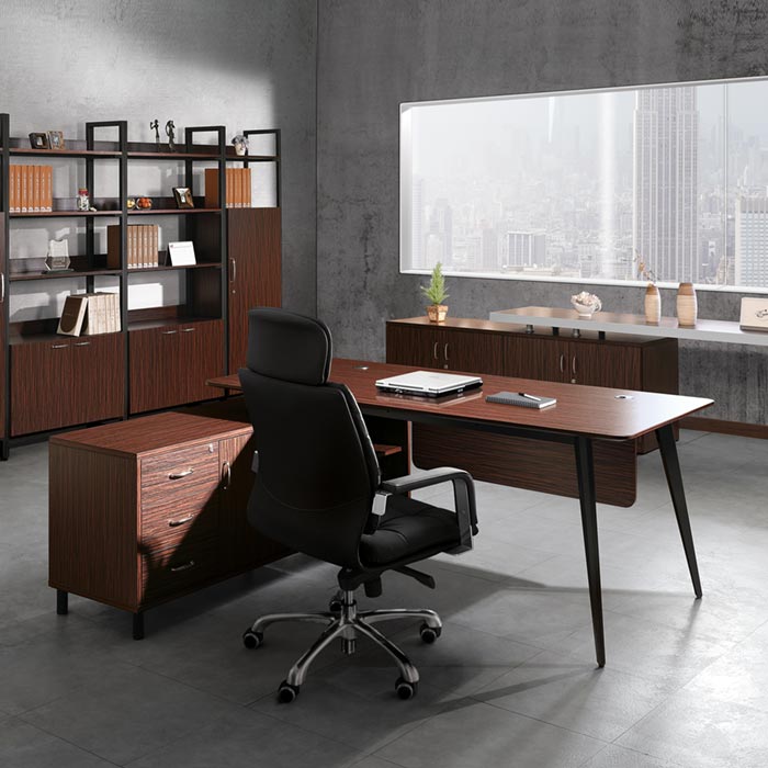 흑단 마이스터 원톤 일자형 데스크