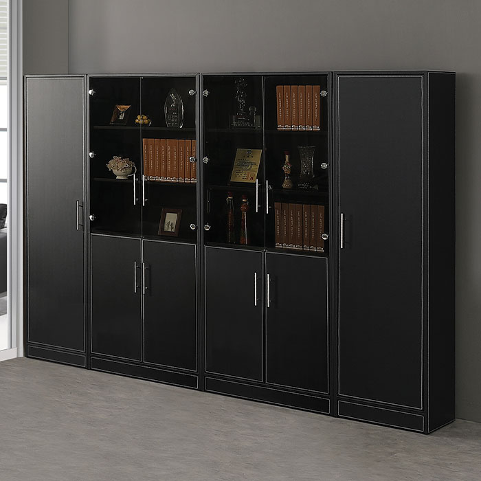 가죽 반유리장 세트