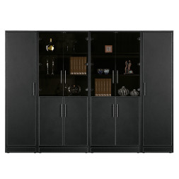 가죽 반유리장 세트