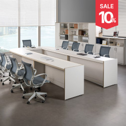 클레버 연결회탁 (크림화이트/ㄷ자형)